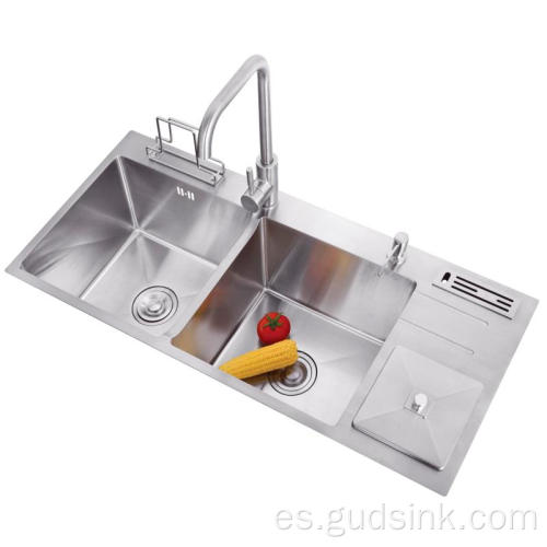 Fregadero de cocina de acero inoxidable comercial personalizado